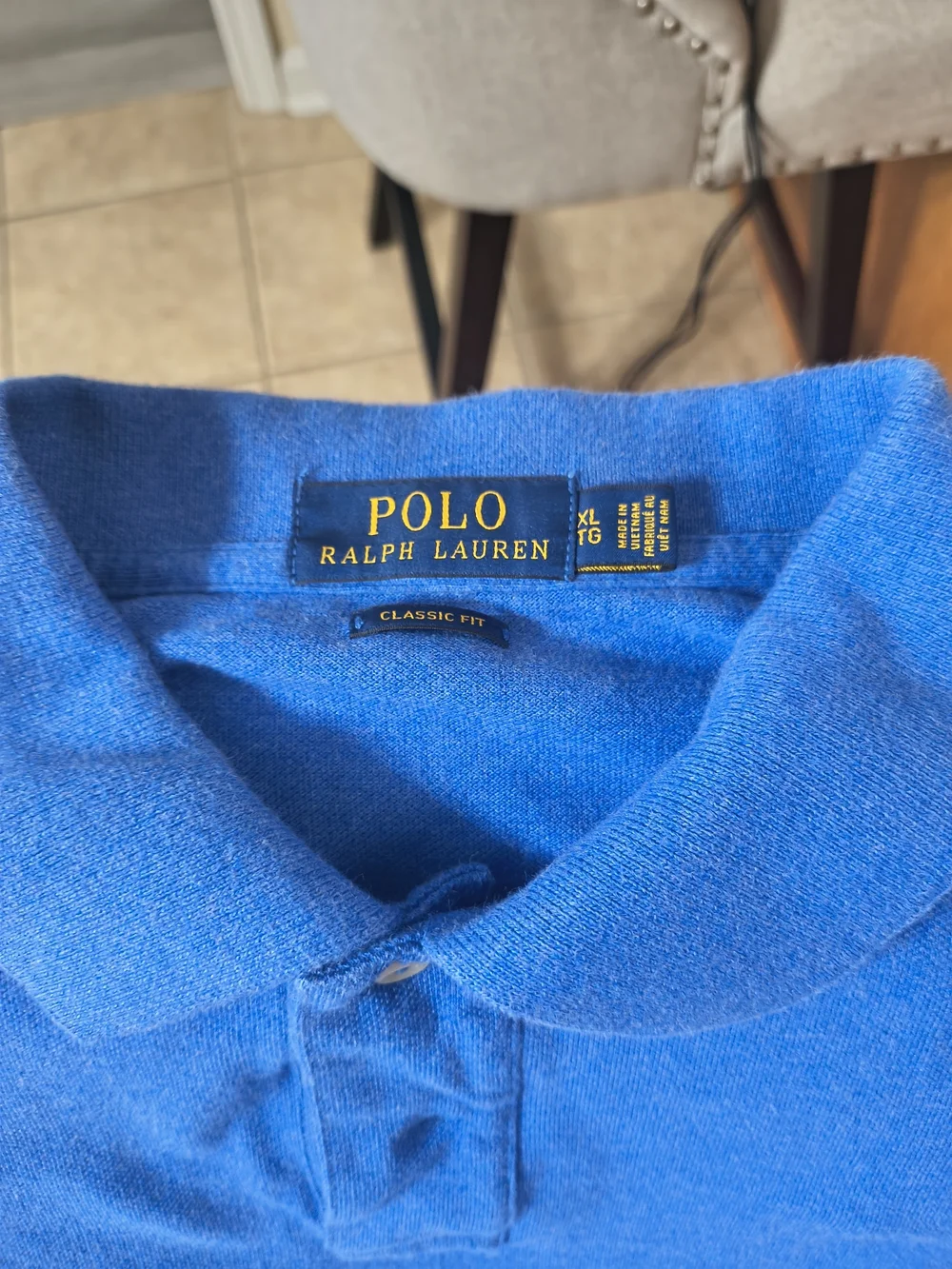 Ralph Lauren Royal Blue Polo with Orange Pony